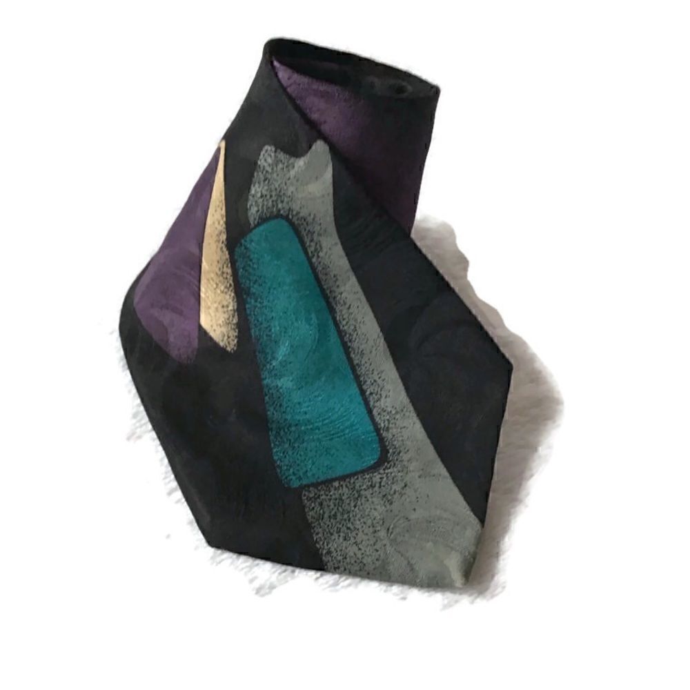 Deco Mode Vintage Abstract Print Necktie